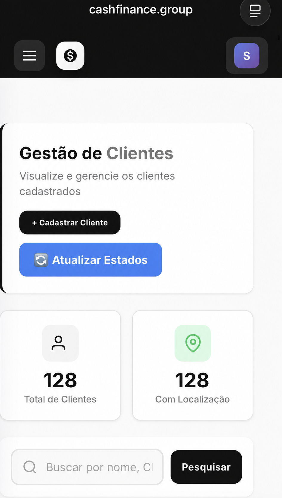 Gestão demonstrativa de clientes no BSPay